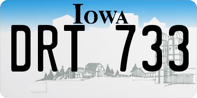 IA license plate DRT733