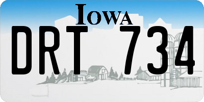 IA license plate DRT734