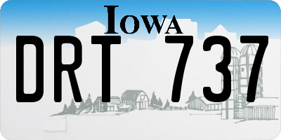 IA license plate DRT737