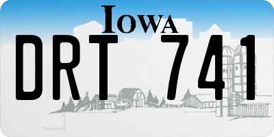 IA license plate DRT741