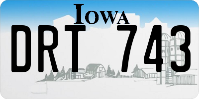IA license plate DRT743
