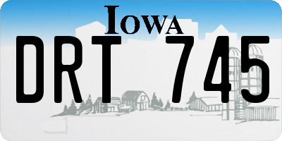 IA license plate DRT745