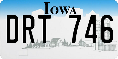 IA license plate DRT746