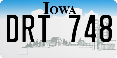 IA license plate DRT748