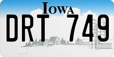 IA license plate DRT749
