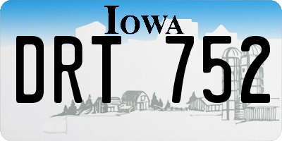 IA license plate DRT752