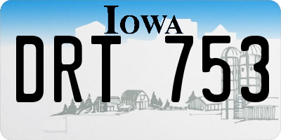 IA license plate DRT753