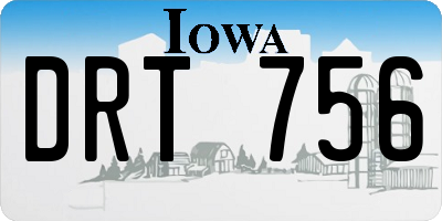 IA license plate DRT756