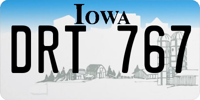 IA license plate DRT767