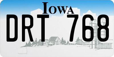 IA license plate DRT768
