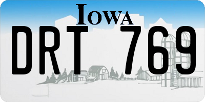 IA license plate DRT769