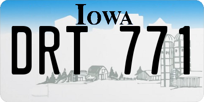 IA license plate DRT771