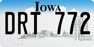 IA license plate DRT772