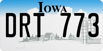 IA license plate DRT773
