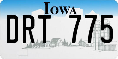 IA license plate DRT775