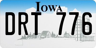 IA license plate DRT776