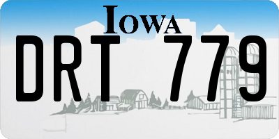 IA license plate DRT779