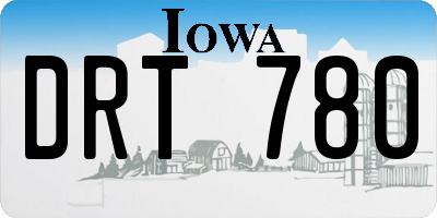 IA license plate DRT780