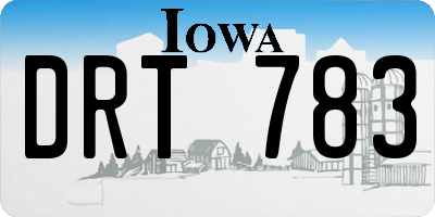 IA license plate DRT783