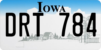 IA license plate DRT784