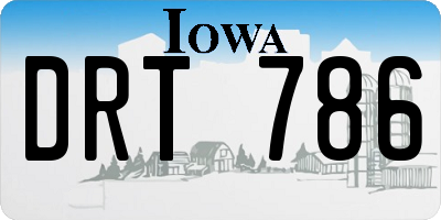 IA license plate DRT786