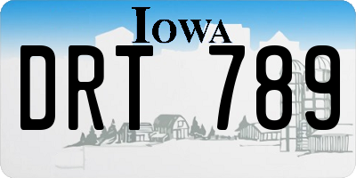 IA license plate DRT789