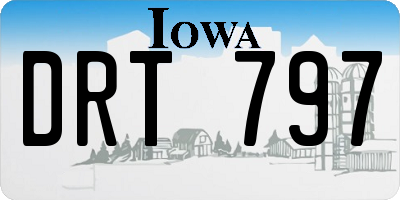 IA license plate DRT797