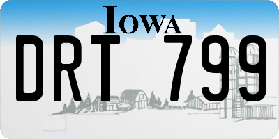 IA license plate DRT799