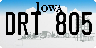 IA license plate DRT805