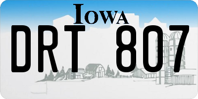 IA license plate DRT807