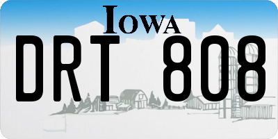 IA license plate DRT808