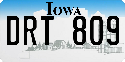 IA license plate DRT809