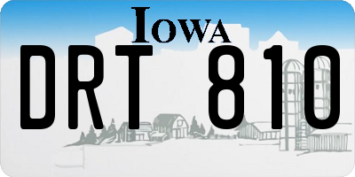 IA license plate DRT810