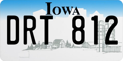 IA license plate DRT812