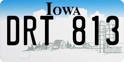 IA license plate DRT813