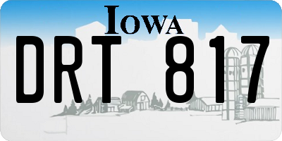 IA license plate DRT817