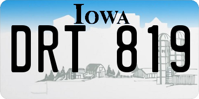 IA license plate DRT819