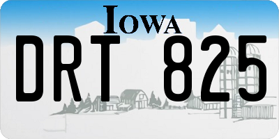 IA license plate DRT825