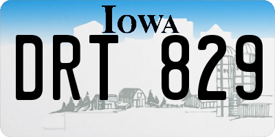IA license plate DRT829