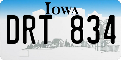 IA license plate DRT834