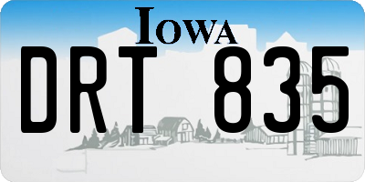 IA license plate DRT835