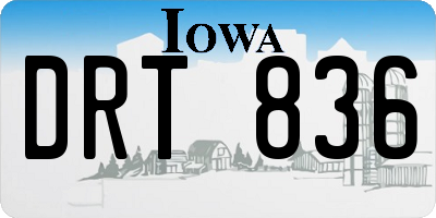 IA license plate DRT836