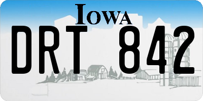 IA license plate DRT842