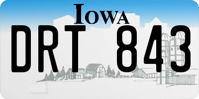 IA license plate DRT843