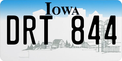 IA license plate DRT844