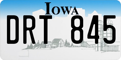 IA license plate DRT845