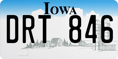 IA license plate DRT846