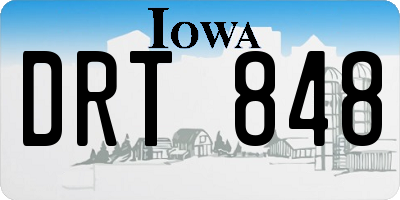 IA license plate DRT848
