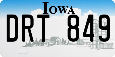 IA license plate DRT849