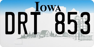 IA license plate DRT853